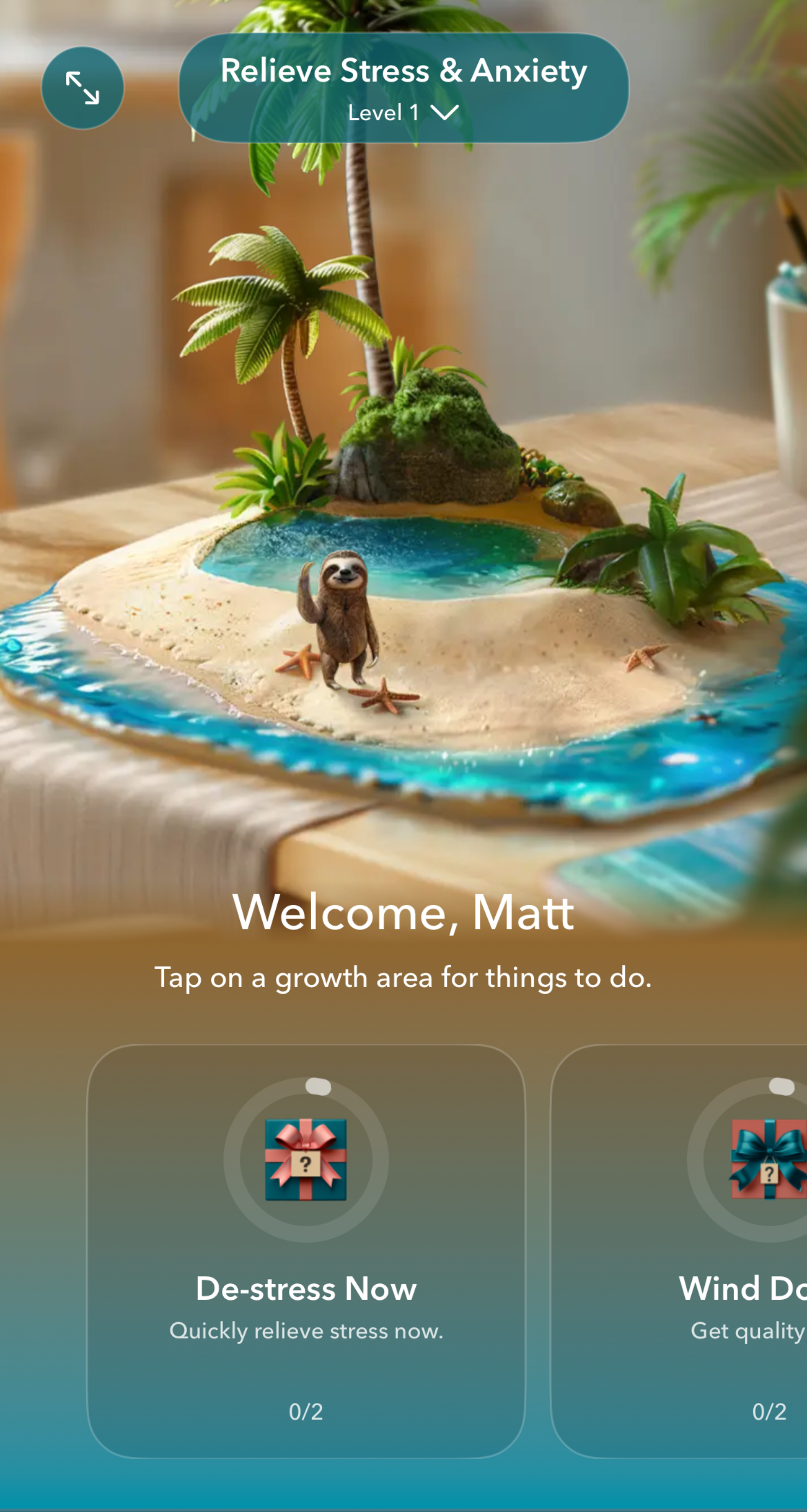 Image of Calm app journeys page