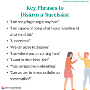 Key Phrases to Disarm a Narcissist