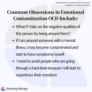 Common obsessions in emotional contamination OCD