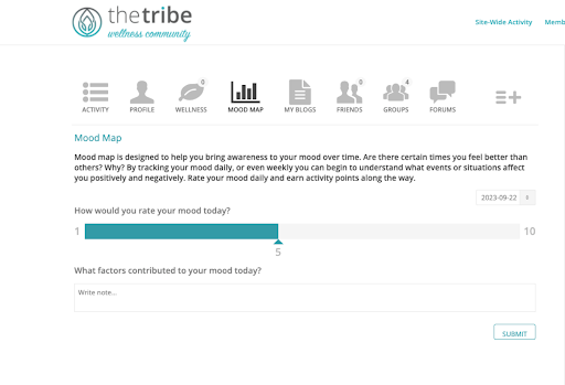 Therapy Tribe Mood Map