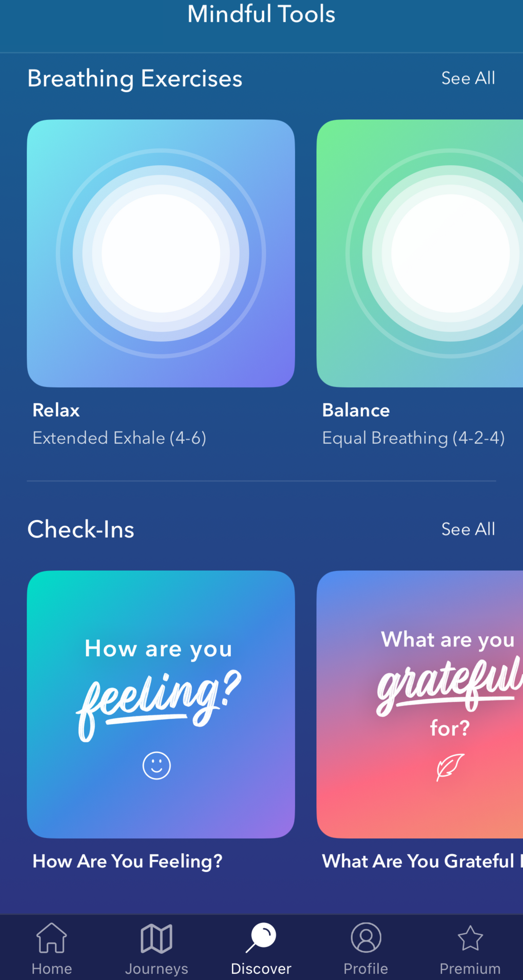Image of Mindful Tools in Calm app