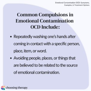 Common compulsions in emotional contamination OCD