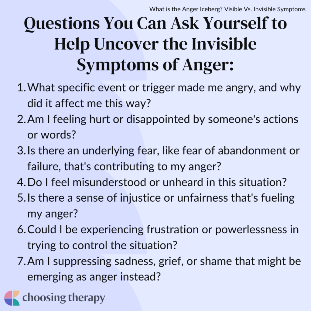 Questions You Can Ask Yourself to Help Uncover the Invisible Symptoms of Anger