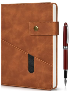 A5 Lined Leather Journal Notebook