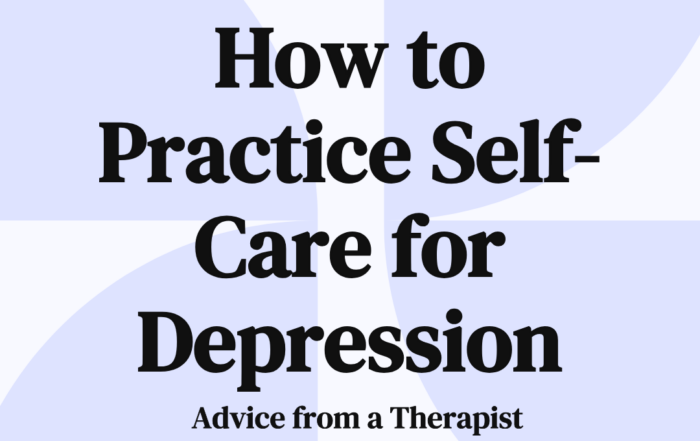 self care for depression