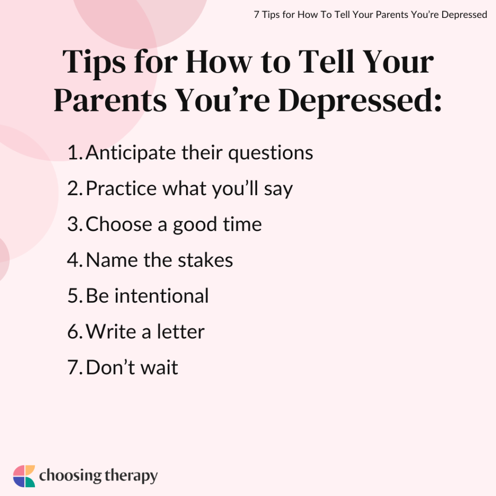 Tips for How to Tell Your Parents You’re Depressed