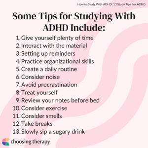 Some Tips For Studying With ADHD