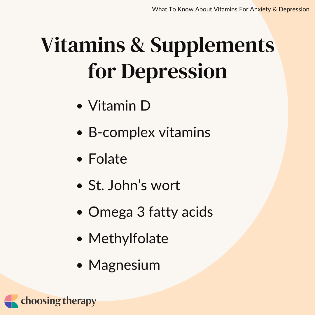Vitamins for Anxiety and Depression Relief