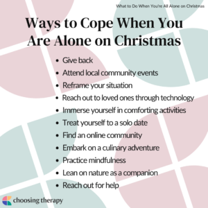 ways to cope when you are alone on Christmas
