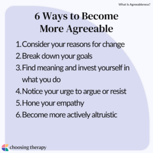 Becoming More Agreeable