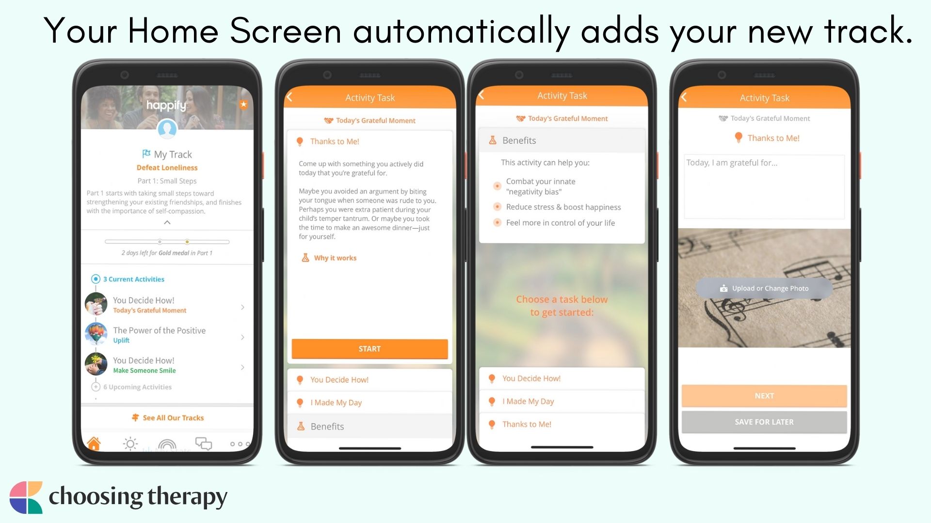 Image of Your Home Screen automatically adds your new track.