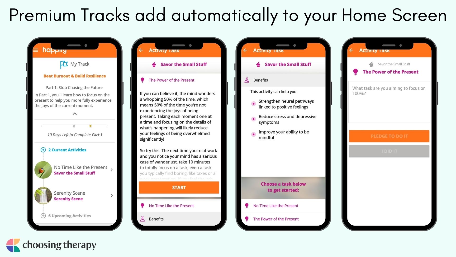 Image of Premium Tracks add automatically to your Home Screen