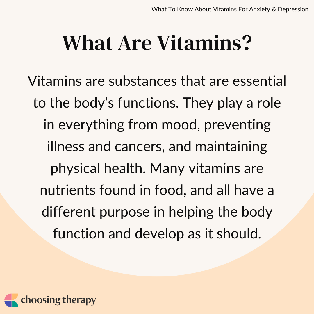 Vitamins That Help With Depression & Anxiety