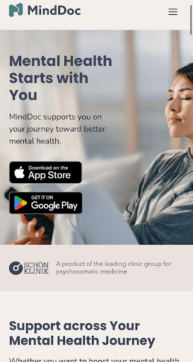 MindDoc Homepage