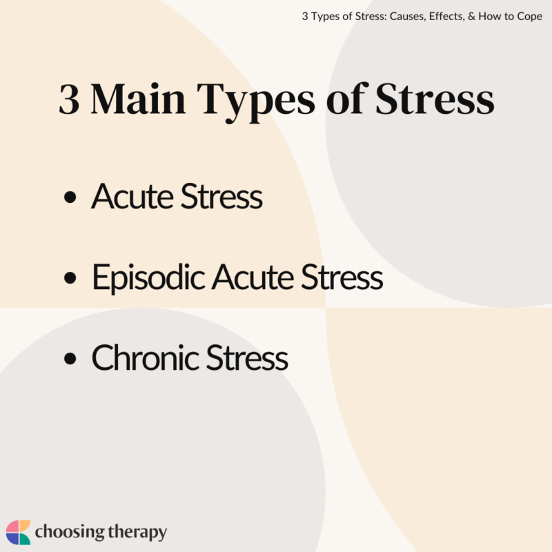 3 Types of Stress: Causes, Effects, & How to Cope | ChoosingTherapy.com