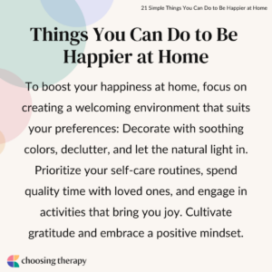 Things You Can Do to Be Happier at Home 