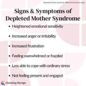 signs and symptoms of depleted mother syndrome