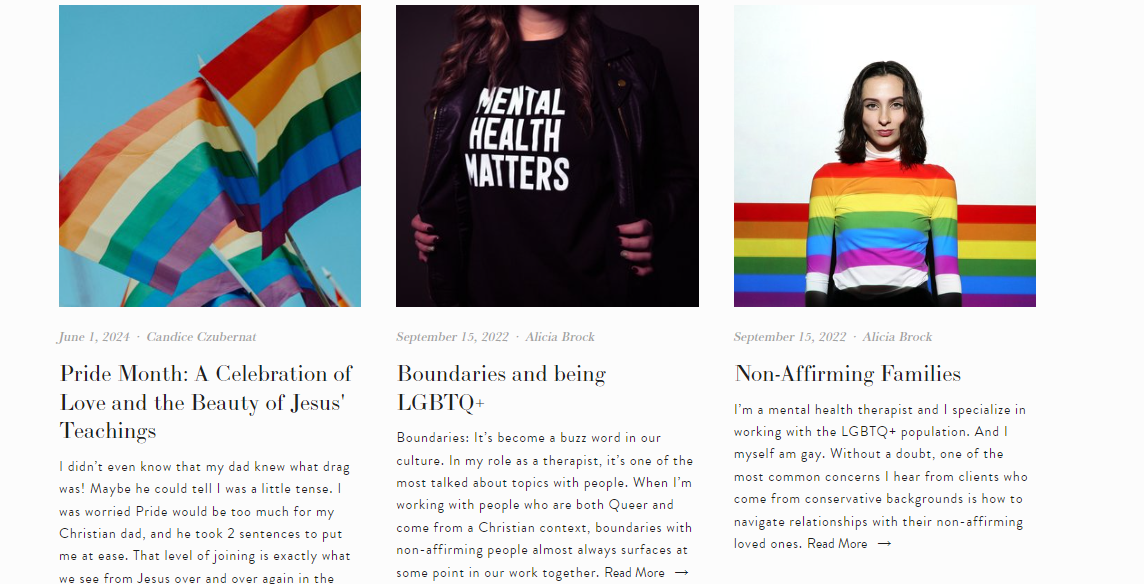 The Christian Closet blog covers a variety of relevant topics