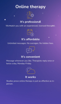 Image of 7 Cups App Online Therapy Page