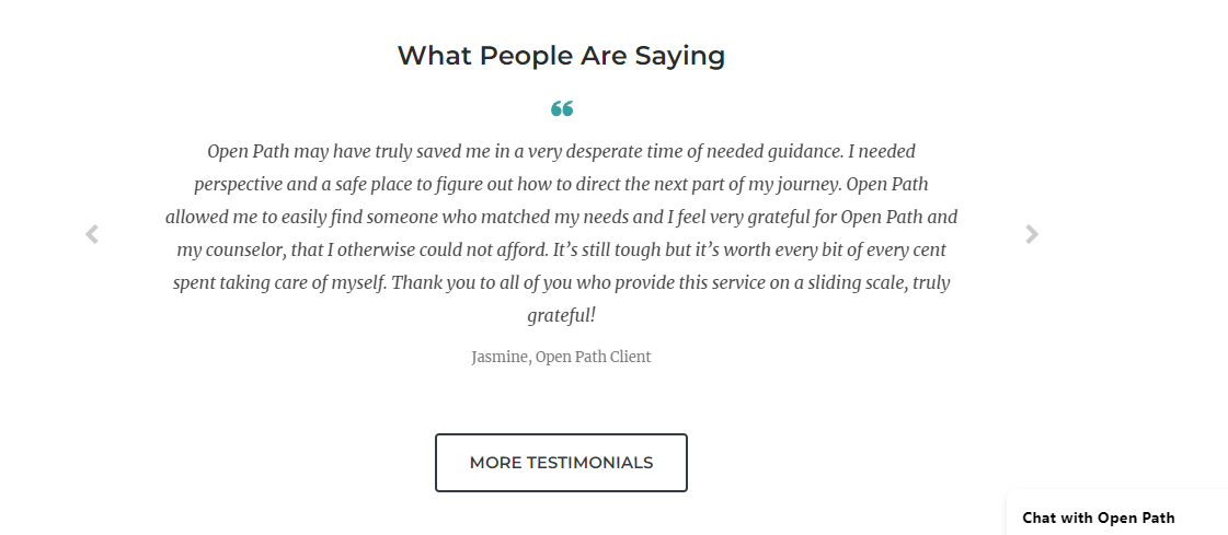 Open Path Collective reviews and testimonials for the platform
