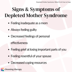 signs and symptoms of depleted mother syndrome