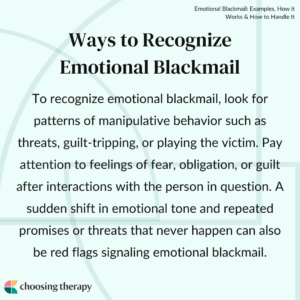 Ways to Recognize Emotional Blackmail