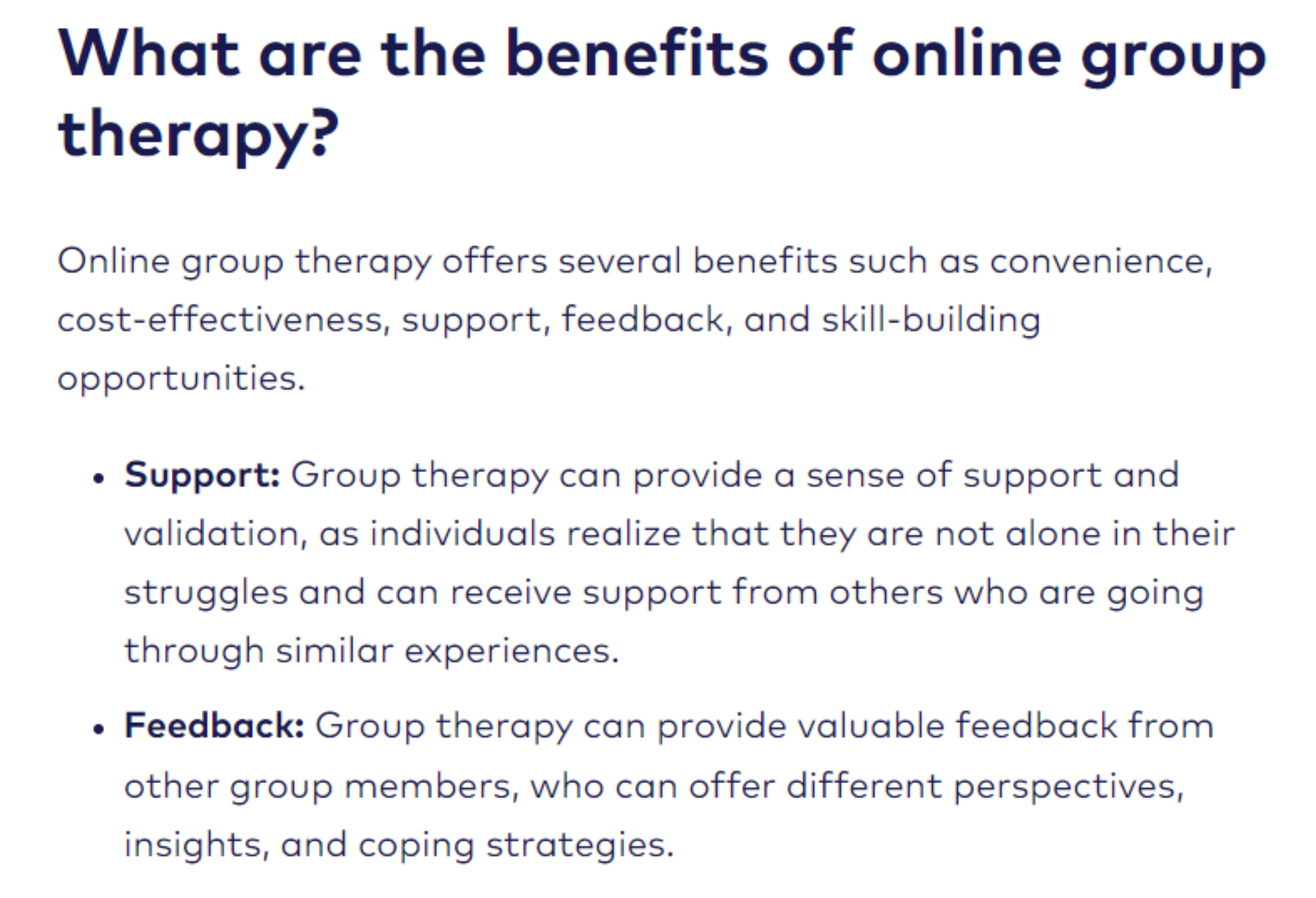 Image of Brave Online FAQ, benefits of group therapy