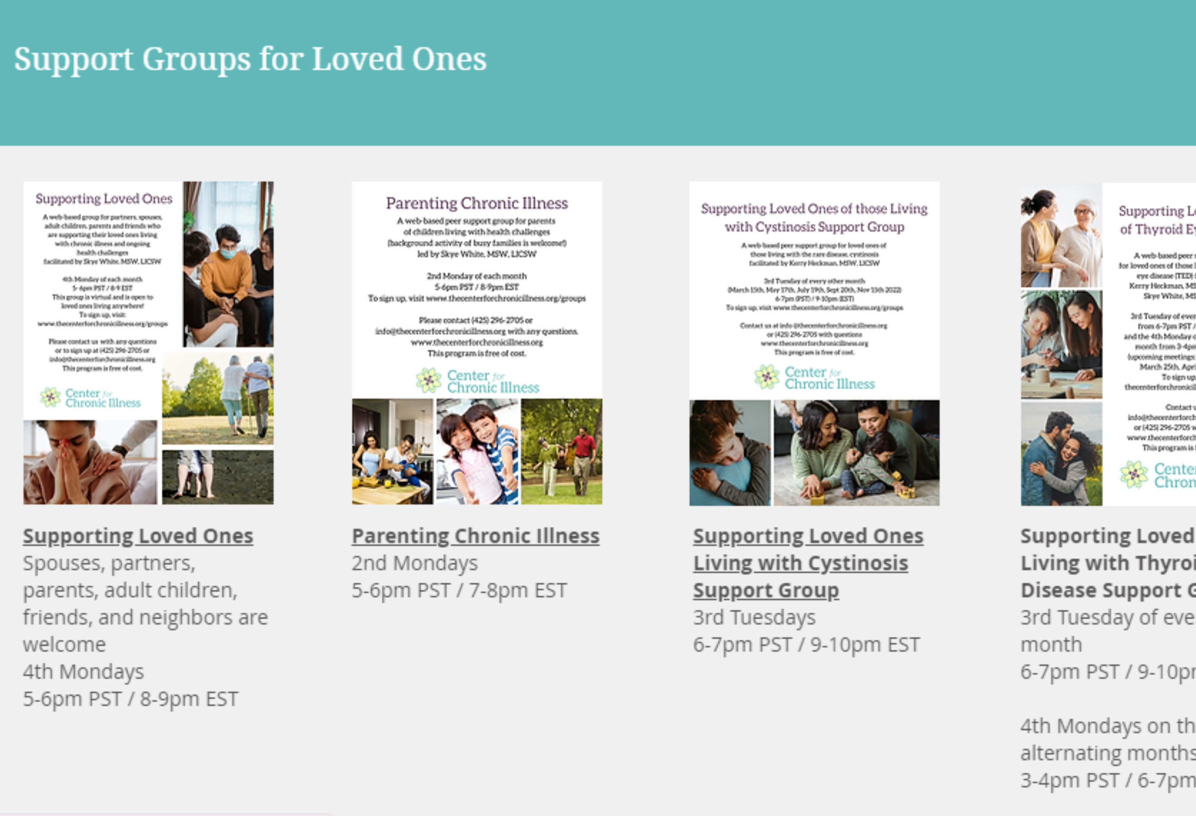 Image of CCI Online Support Groups for Loved Ones