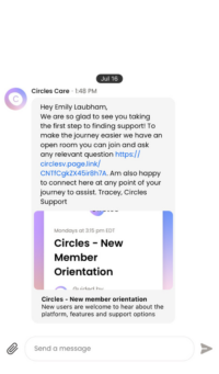 Image of Circles App New Member Chat