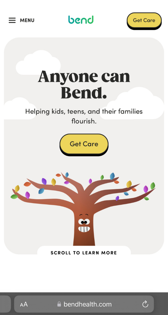 Bend Health main page