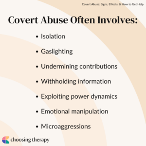 Covert Abuse Often Involves