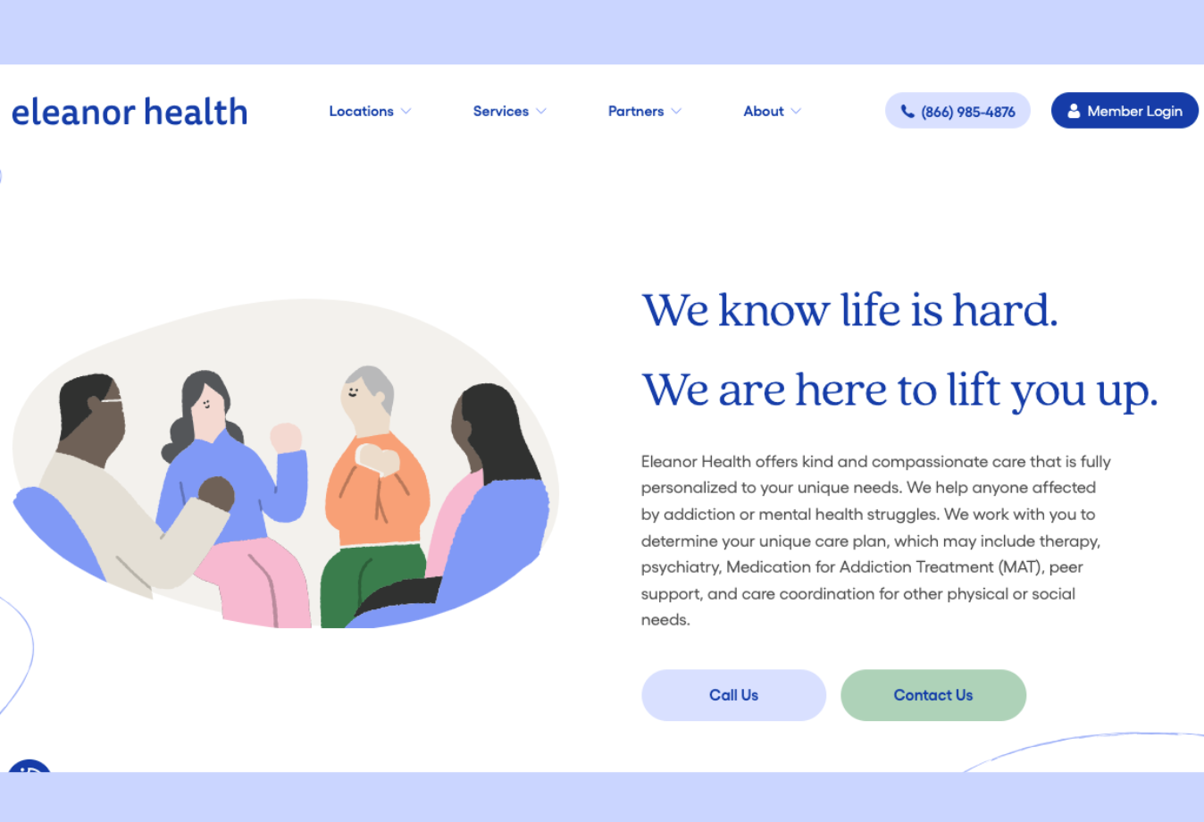 Eleanor Health homepage to join program