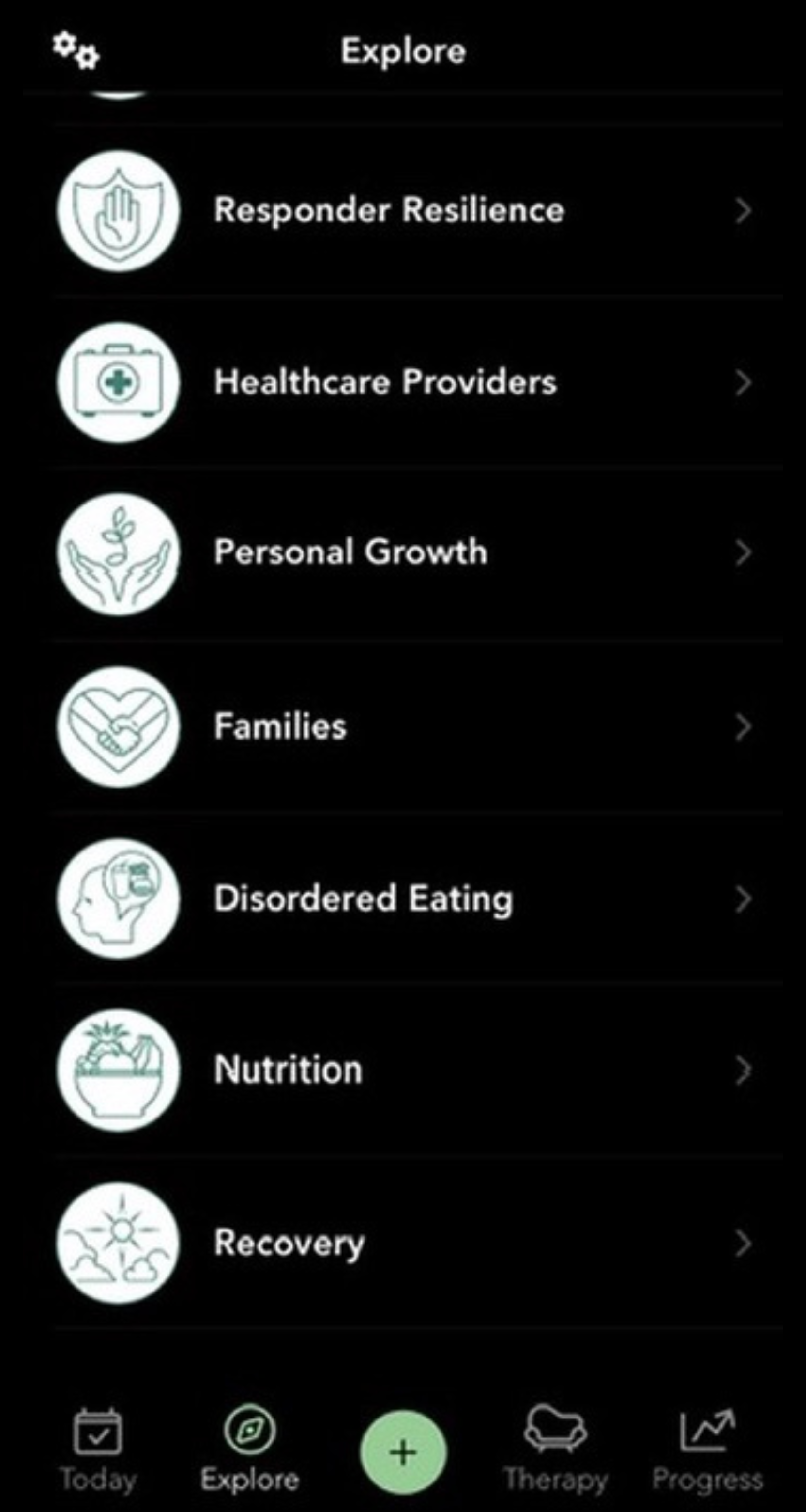 Screenshot of further tools available in the Nobu app