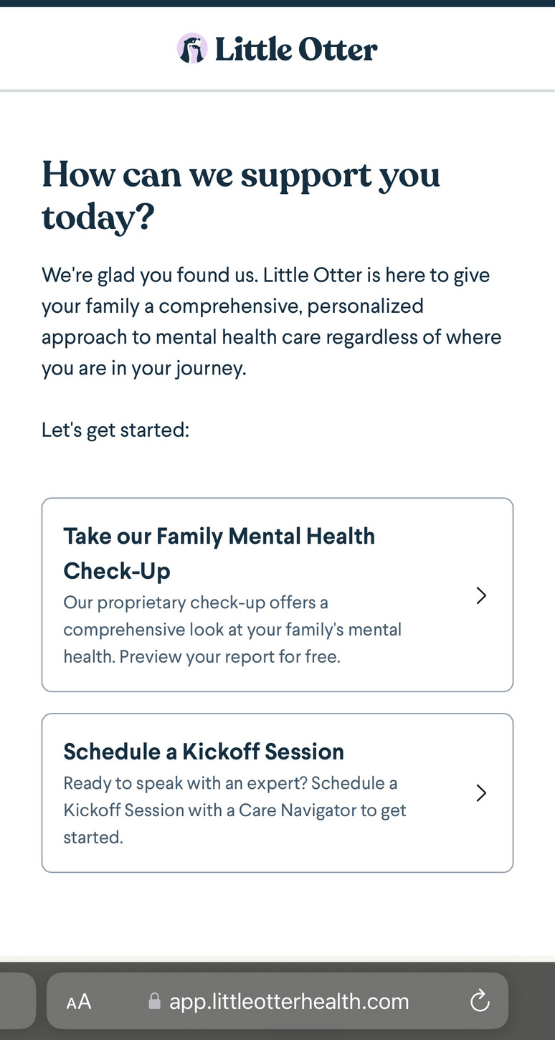 Little Otter choose how to start