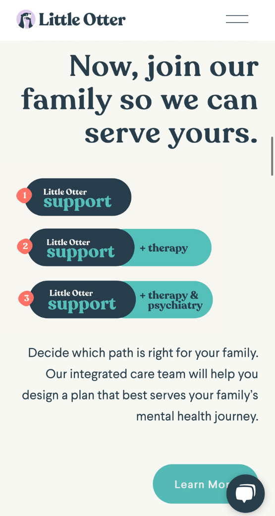 Little Otter plan options