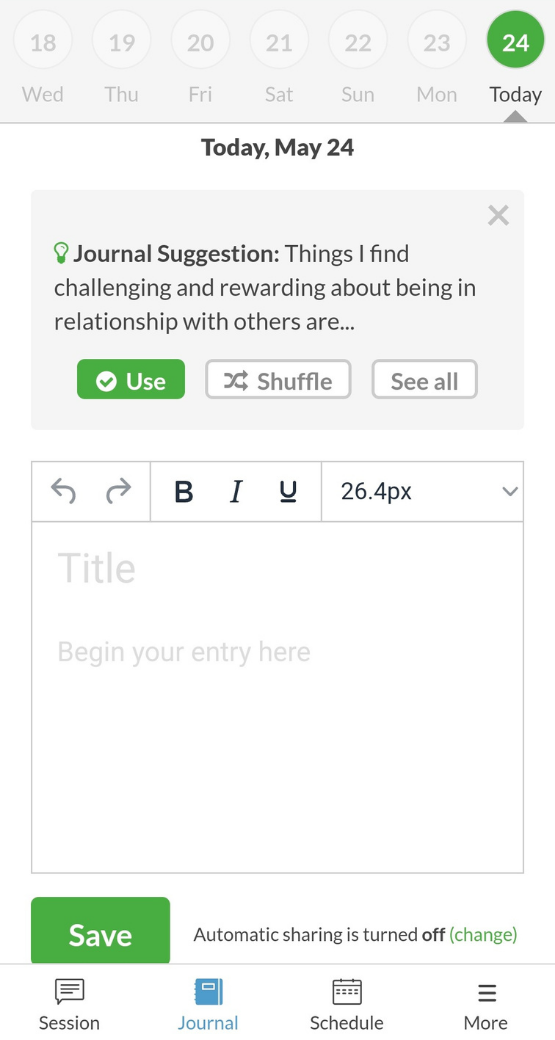 Teen Counseling Journal
