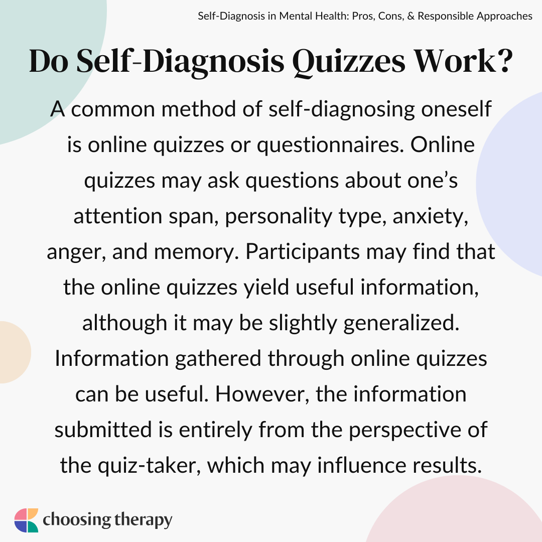 Do Self-Diagnosis Quizzes Work