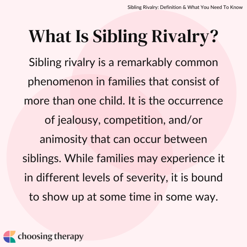 Sibling Rivalry Statistics What Is Sibling Rivalry?