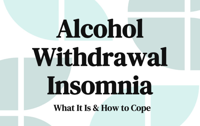 Alcohol Withdrawal Insomnia