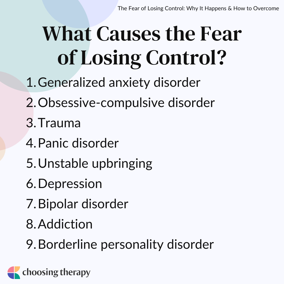9 Reasons You May Have a Fear of Losing Control