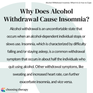 Why Does Alcohol Withdrawal Cause Insomnia?