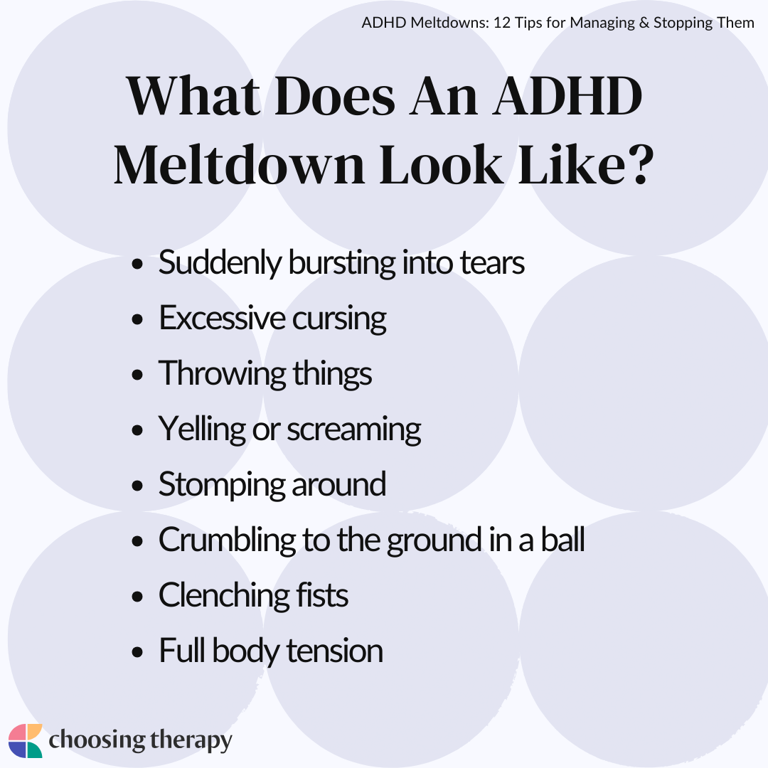 How to cope with adult adhd meltdowns