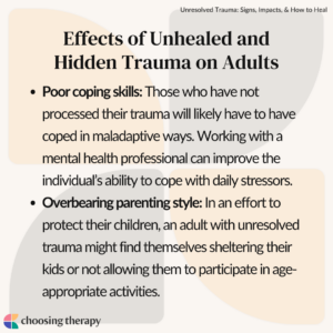 effect of unhealed trauma on adults