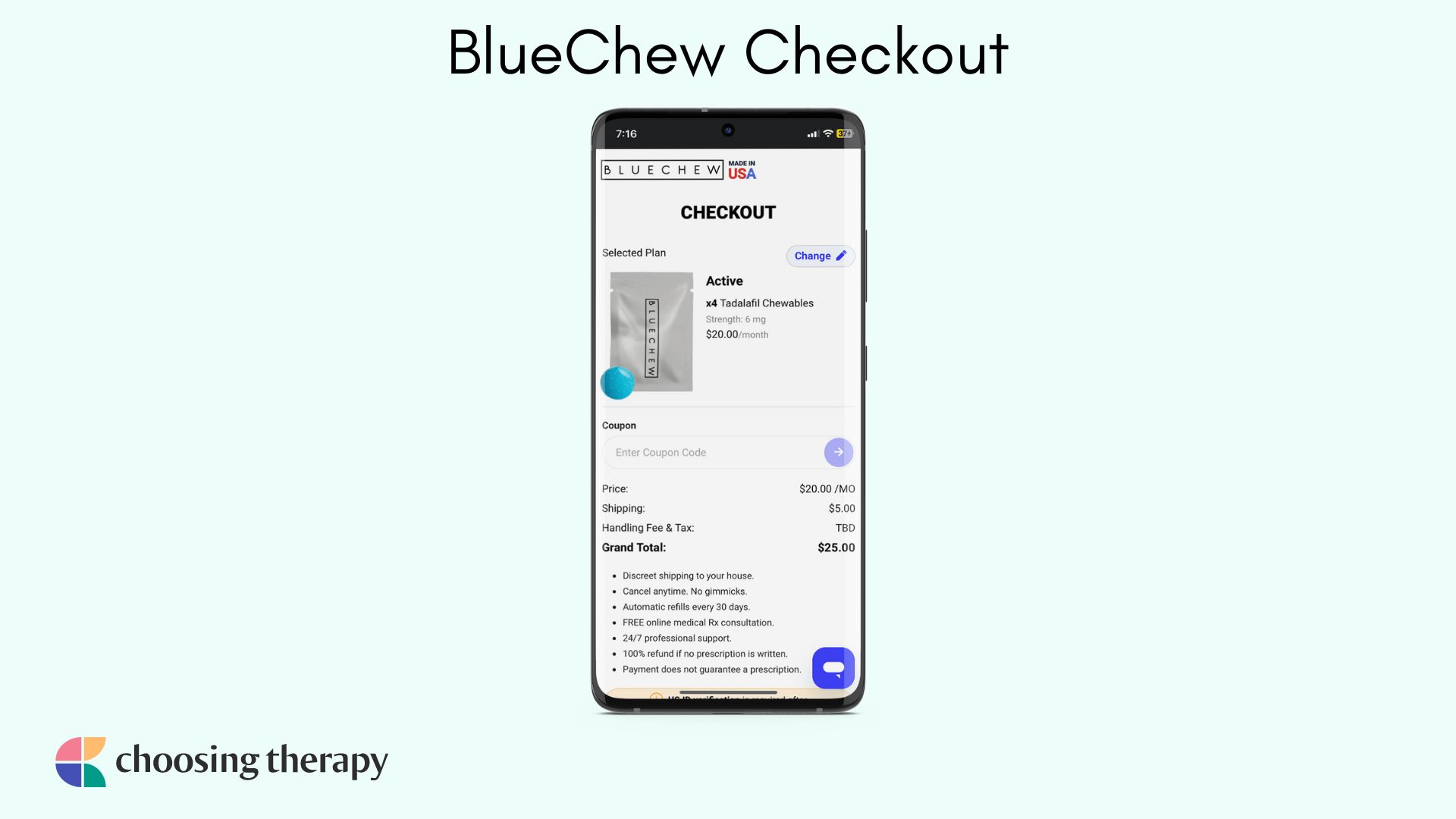 Image of BlueChew Checkout