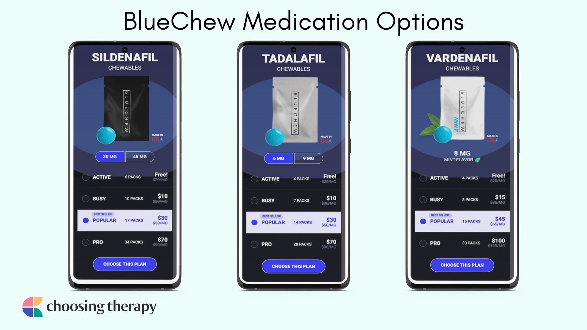 Image of BlueChew Medication Options