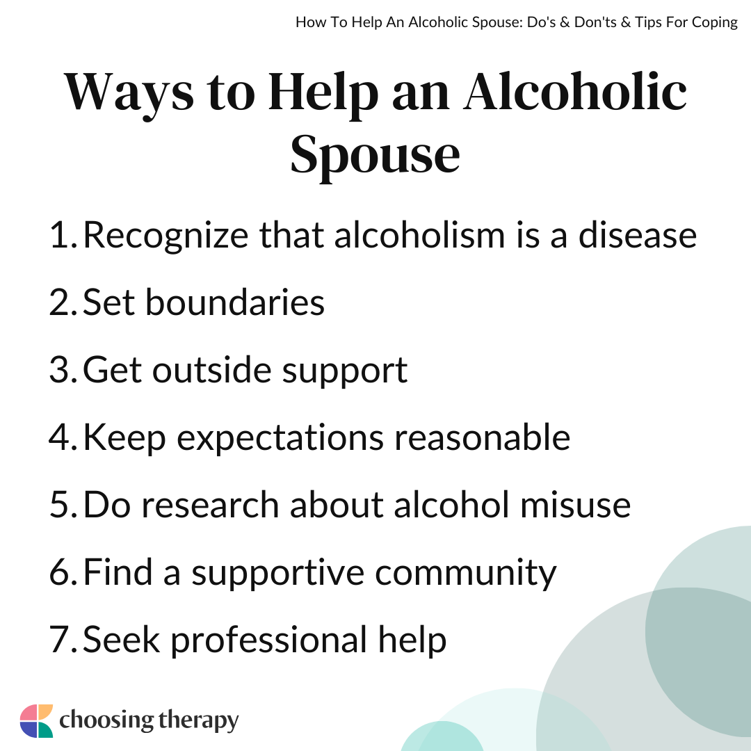 Tips for how to deal with an alcoholic spouse