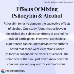 Effects Of Mixing Psilocybin & Alcohol