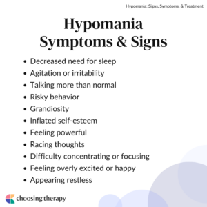 Hypomania Symptoms & Signs