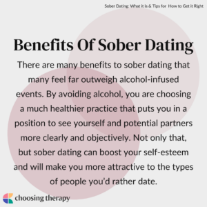 Benefits of sober dating
