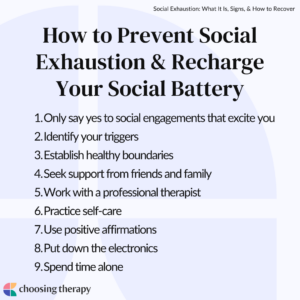Preventing Social Exhaustion